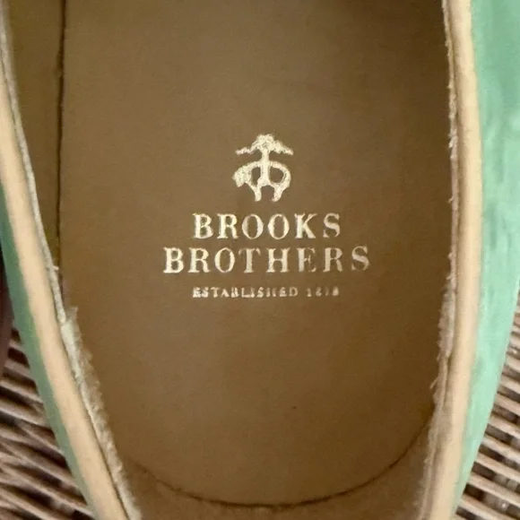 Brooks Brothers Green Suede/Nubuc Goodyear Welted Mens Oxford Size 10D - Picture 11 of 12